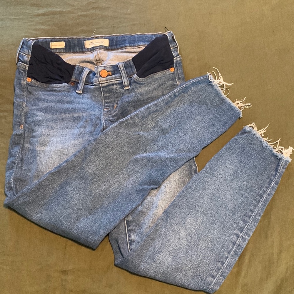 Madewell side panel maternity skinny jeans